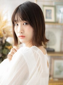 カバーヘア ブリス 戸田公園西口店(COVER HAIR bliss)&nbsp;グレージュアッシュ前下がり外ハネボブa戸田公園20代30代40代