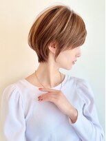 ロンドエニカ 大宮(Lond enika)&nbsp;斜め前髪グレージュカラーシルキーべジュマッシュパーマ[大宮]