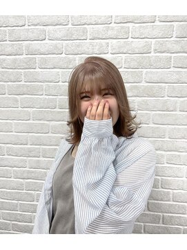 アボックス(abox) 切りっぱなしロブ×ミルクティーベージュ