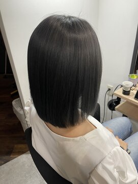 ラフ 難波店(LAFF) #黒髪#ボブルフ#ネビージュ#小顔#ワンレン