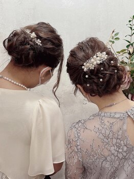 ヘアアレンジメント ボガスティーズ 溝の口店(Hair arrangement Vogusty's)の写真/各種イベントの際のヘアセットやお着付けお任せください♪早朝の対応も可能！