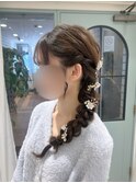 編みおろしヘア