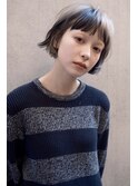 block color short bang bob.