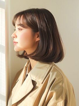 エダ 鎌倉(edA.) 小顔ボブ#髪質改善#白髪ぼかし#鎌倉#40代#50代#グレージュ