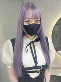 mayu//ペールラベンダーパープルカラーハイトーンロング