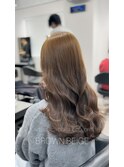 ブリーチなしダブルカラー''ブラウンベージュ''
