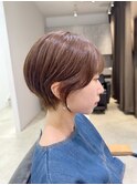 20代30代40代大人美人丸みショートボブ白髪ぼかしハイライト川崎