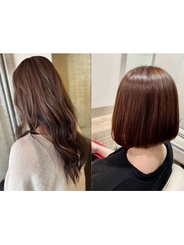 透明感の出るedolカラーがおすすめ！髪の芯からしっかり発色し、赤みのない、透明感あふれるカラーに♪