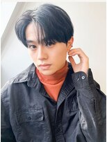 サロンリベルテ(salon Liberte)&nbsp;黒髪マッシュグランジパーマコンマバング爽やかメンズカット