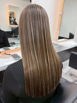 アリープアウル(ALEAP owl) ハイライト/ストレート/ダークグレージュ/外国人風カラー