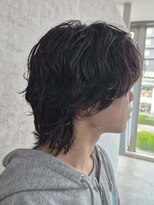 エイル 北堀江(Eir) メンズボブウルフ 中性ヘア ニュアンスパーマ スパイラル