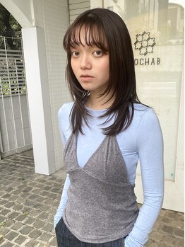 コカブ 本山(KOCHAB)の写真/気になるうねりや広がりをおさえ、柔らかい質感へ!伸ばしすぎない自然なストレートで扱いやすい髪に◎