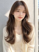 ノア 三宮店(NOA)&nbsp;【NOA】レイヤーロング×ブラウンベージュ｜韓国風くびれヘア