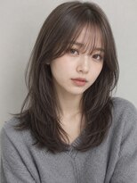 ベル 新宿(Belle)&nbsp;韓国風レイヤーカットシースルーバングミントカラーグレージュ