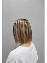 アッシュ 戸塚店(Ash)&nbsp;【戸塚】アンブレラカラー×ぷつっとボブ/デザインカラー