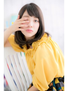 ヘアアンドビューティー ミック(Hair & Beauty miq) 好感度UP！斜めバングｘワンカール(miq阿佐ヶ谷)