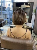 ホワイトベージュ ハイライト インナーカラー ケアブリーチ