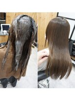 ヘアテリア リュウ 大塚(hair teria ryu) 面を整えてツヤ髪・表面髪質改善ストレート&艶カラー