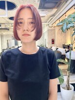 タイドヘアー 高槻店(TIDE HAIR)&nbsp;赤いボブ(触角付き)