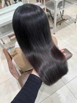 フォルテ 横浜店(FORTE) ロングヘア、グレージュカラー、ココアベージュ、黒髪髪質改善