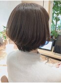 ミニボブ/ココアベージュ/アッシュブラウン/透明感ボブ[日比谷]