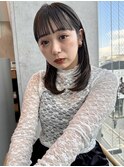 韓国レイヤーカット/ヨシンモリフェイスレイヤー/艶髪カラー