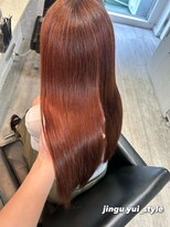 ワット 原宿店(W)&nbsp;ピンクレッドボルドーカラーブリーチなしレイヤーカット原宿#w52