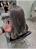 福岡 ブリーチ ベージュ グレージュ ダブルカラー ハイライト