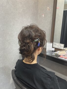 マリオヘアー 北本庄店 お祭りヘアセット