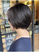 【藤田】髪質改善×前髪無しの大人ショートボブ