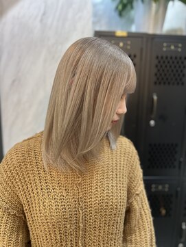 ヴァイス 渋谷店(VAICE) ホワイトミルクティベージュ/ブリーチ2回～◎