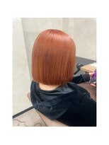 テーラヘアー 蘇我2号店(TELA HAIR)&nbsp;ボブ×オレンジ