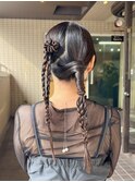 salon sea　とわ お呼ばれヘアセット　タイトヘアアレンジ