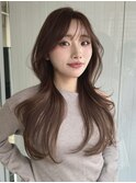 ◎小顔ヘア　レイヤーカットワンホンヘア韓国ヘア