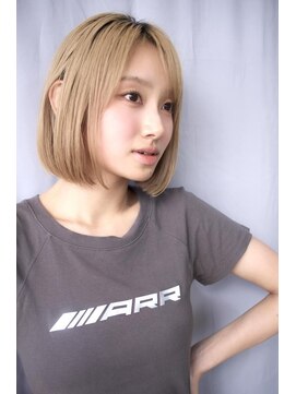 グランアージュ ネオ 船橋北口店(grandage neo) 抜きっぱなしブリーチ/グラデーションボブ/大人のメッシュカラー