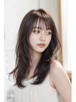 アーダーヘアサロン 森田店(ADER HAIR SALON)&nbsp;抜け感シースルーバングレイヤーミディ