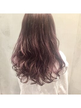 アンド バイ ヘアサロン(AND by hair salon) ピンクグレーカラー