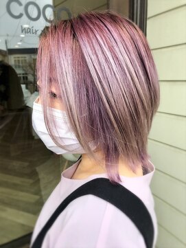 ヘア メイク ココ(hair make coco) ブリーチ★ホワイトラベンダー♪