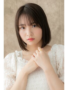 カバーヘア ブリス 大宮西口(COVER HAIR bliss) 黒髪アッシュ小顔シースルー前髪前下がり切りっぱなしボブZ大宮