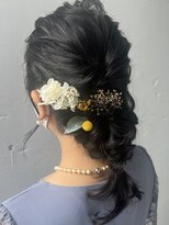 ドライフラワーを使ったヘアセット  エジリ