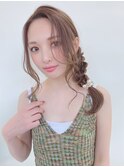 ニュアンス編みおろしヘアセット