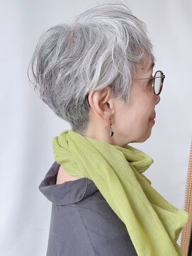 モリオフロムロンドン 原宿本店(morio from London) 【morio原宿】刈り上げショート 50代60代 前髪あり 宮本