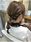 ミディアムヘア編みおろし