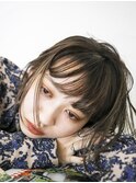 オン眉ワイドバングボブブリーチなし