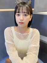 ラミエバイメルト 下北沢(lamie by melt)&nbsp;花田/切りっぱなしボブ/美髪/ピンクブラウン/黒髪ボブ/ロブ