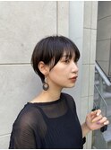 ショートカット ひし形ショートボブ 前髪あり20代30代40代