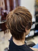 アクトスタイリッシュヘアー 知立(Act stylish hair)&nbsp;メンズ平成感レイヤーウルフマッシュアッシュブラウンカラー