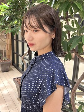 ジアン バイ ミルボン NU茶屋町+(GIEN by milbon) 切りっぱなしボブ/外ハネボブ/ボブスタイル