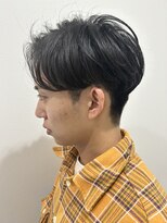 ヒュイル バイ ニアウ(Hwyl by Niau) メンズマッシュセンターパートスパイラルパーマニュアンスパーマ