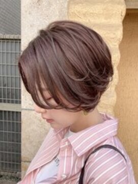 アロマ ヘアルーム 池袋店(AROMA hair room) マニッシュショートペールピンクショートボブタンバルモリ/池袋